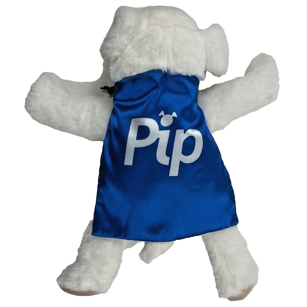 White Plush Super Soft Puppy NEW with TAGS Tactile Braille Inside Ear 16"x8"x6" - Picture 6 of 15